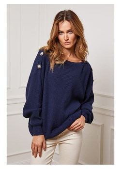 Joséfine Sweter "Burny" w kolorze granatowym ze sklepu Limango Polska w kategorii Swetry damskie - zdjęcie 189248116