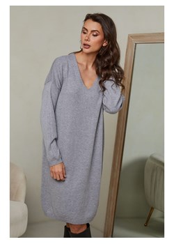 Joséfine Sukienka dzianinowa "Ibrany" w kolorze szarym ze sklepu Limango Polska w kategorii Sukienki - zdjęcie 189248377