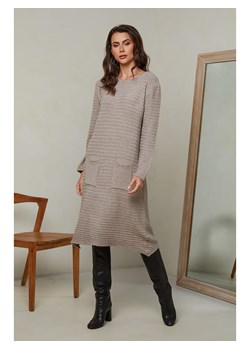 Joséfine Sukienka dzianinowa "Mahony" w kolorze brązowym ze sklepu Limango Polska w kategorii Sukienki - zdjęcie 189248697