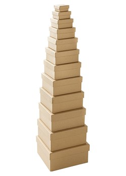 folia PAPER Pudełka (12 szt.) w kolorze jasnobrązowym ze sklepu Limango Polska w kategorii Zabawki - zdjęcie 189248857