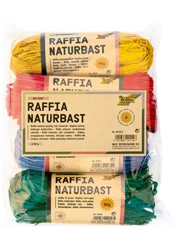folia PAPER Naturalna rafia w różnych kolorach - 4 x 50 g ze sklepu Limango Polska w kategorii Zabawki - zdjęcie 189249607