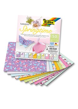 folia PAPER Papier (50 szt.) "Springtime" ze wzorem do składania - 15 x 15 cm ze sklepu Limango Polska w kategorii Akcesoria biurowe - zdjęcie 189249628