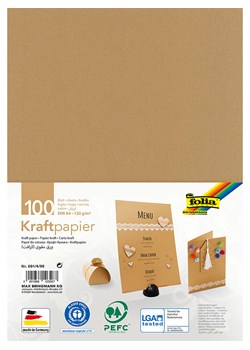 folia PAPER Papier kraftowy (100 szt.) w kolorze brązowym - A4 ze sklepu Limango Polska w kategorii Akcesoria biurowe - zdjęcie 189249645