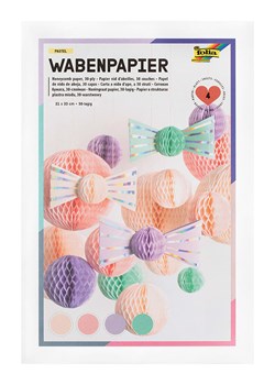 folia PAPER Papier o strukturze plastra miodu (4 szt.) "Pastel" - 6+ ze sklepu Limango Polska w kategorii Akcesoria biurowe - zdjęcie 189249675