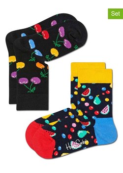 Happy Socks Skarpety (2 pary) w kolorze czarnym ze sklepu Limango Polska w kategorii Skarpetki dziecięce - zdjęcie 189249979
