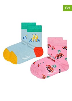 Happy Socks Skarpety (2 pary) ze wzorem ze sklepu Limango Polska w kategorii Skarpetki dziecięce - zdjęcie 189249986
