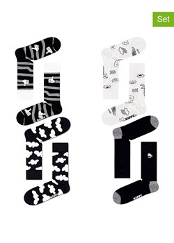 Happy Socks Skarpety (4 pary) w kolorze biało-czarnym ze sklepu Limango Polska w kategorii Skarpetki męskie - zdjęcie 189250035