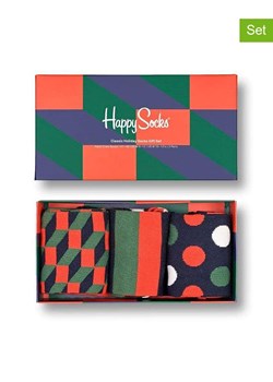 Happy Socks 3-częściowy zestaw prezentowy ze wzorem ze sklepu Limango Polska w kategorii Skarpetki męskie - zdjęcie 189250107