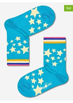 Happy Socks Skarpety (2 pary) w kolorze turkusowym ze sklepu Limango Polska w kategorii Skarpetki dziecięce - zdjęcie 189250146