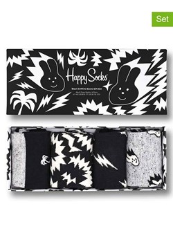 Happy Socks 4-częściowy zestaw prezentowy w kolorze szaro-czarnym ze sklepu Limango Polska w kategorii Skarpetki męskie - zdjęcie 189250157