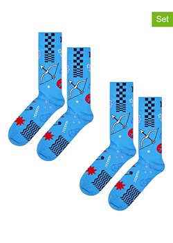 Happy Socks Skarpety (2 pary) w kolorze błękitnym ze sklepu Limango Polska w kategorii Skarpetki męskie - zdjęcie 189250229