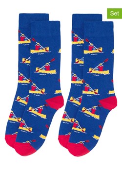 Happy Socks Skarpety (2 pary) w kolorze niebiesko-czerwonym ze sklepu Limango Polska w kategorii Skarpetki męskie - zdjęcie 189250267