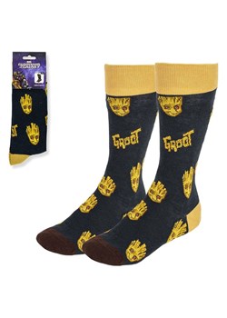 Lucky Socks Skarpety "Groot guardians of the galaxy" w kolorze antracytowo-żółtym ze sklepu Limango Polska w kategorii Skarpetki męskie - zdjęcie 189250296