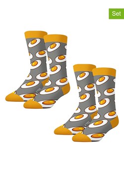 Lucky Socks Skarpety (2 pary) "Halloween" w kolorze szaro-pomarańczowo-białym ze sklepu Limango Polska w kategorii Skarpetki męskie - zdjęcie 189250345