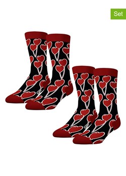Lucky Socks Skarpety (2 pary) w kolorze czerwono-czarnym ze sklepu Limango Polska w kategorii Skarpetki męskie - zdjęcie 189250357