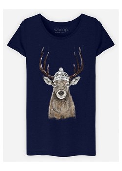 WOOOP Koszulka "Let´s Go Outside" w kolorze granatowym ze sklepu Limango Polska w kategorii Bluzki damskie - zdjęcie 189250948