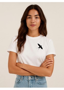 WOOOP Koszulka "Night Swallow" w kolorze białym ze sklepu Limango Polska w kategorii Bluzki damskie - zdjęcie 189251119