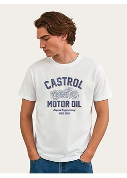 WOOOP Koszulka "Castrol Liquid Engineering" w kolorze białym ze sklepu Limango Polska w kategorii T-shirty męskie - zdjęcie 189251146