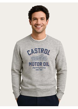 WOOOP Bluza "Castrol Liquid Engineering" w kolorze szarym ze sklepu Limango Polska w kategorii Bluzy męskie - zdjęcie 189251148