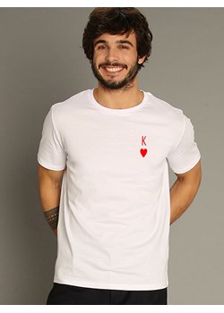 WOOOP Koszulka "King" w kolorze białym ze sklepu Limango Polska w kategorii T-shirty męskie - zdjęcie 189251209