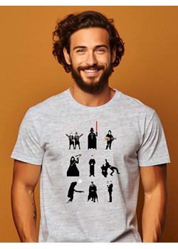 WOOOP Koszulka "Men in Black" w kolorze jasnoszarym ze sklepu Limango Polska w kategorii T-shirty męskie - zdjęcie 189251308