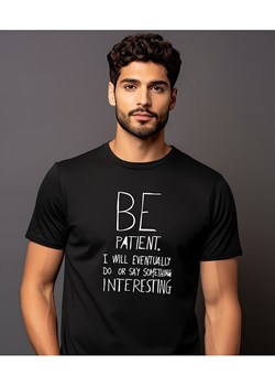 WOOOP Koszulka "Be patient" w kolorze czarnym ze sklepu Limango Polska w kategorii T-shirty męskie - zdjęcie 189251328