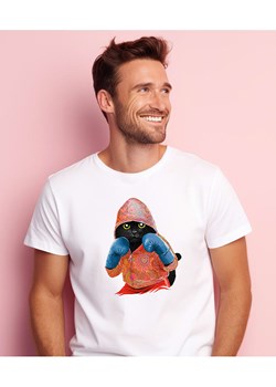 WOOOP Koszulka "Boxing cat" w kolorze białym ze sklepu Limango Polska w kategorii T-shirty męskie - zdjęcie 189251335