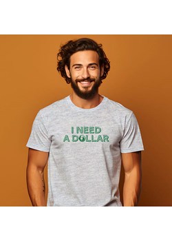 WOOOP Koszulka "I need a dollar" w kolorze szarym ze sklepu Limango Polska w kategorii T-shirty męskie - zdjęcie 189251369