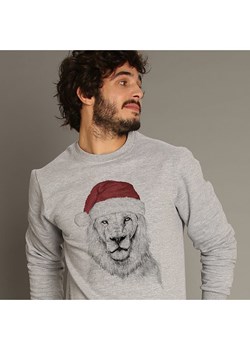 WOOOP Bluza "Santa Lion" w kolorze szarym ze sklepu Limango Polska w kategorii Bluzy męskie - zdjęcie 189251425