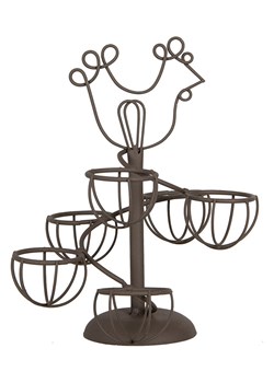 Clayre&amp;Eef Stojak w kolorze brązowym na jajka - wys. 23 x Ø 17 cm ze sklepu Limango Polska w kategorii Akcesoria i przechowywanie - zdjęcie 189252885