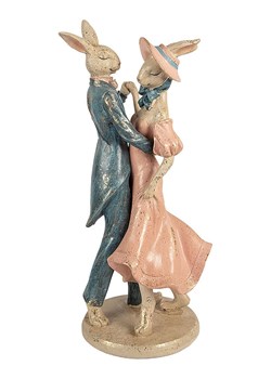 Clayre&amp;Eef Figurka dekoracyjna w kolorze zielono-jasnoróżowo-beżowym - 20 x 47 x 18 cm ze sklepu Limango Polska w kategorii Dekoracje - zdjęcie 189252917