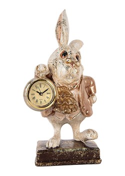 Clayre&amp;Eef Figurka dekoracyjna "Bunny" w kolorze złoto-kremowym - 13 x 26 x 13 cm ze sklepu Limango Polska w kategorii Dekoracje - zdjęcie 189252948