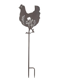 Clayre&amp;Eef Dekoracja ogrodowa "Hen" w kolorze szarym na trzonku - 32 x 113 x 2 cm ze sklepu Limango Polska w kategorii Dekoracje i akcesoria ogrodowe - zdjęcie 189253297