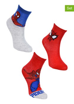 Spiderman Skarpety (3 pary) "Spider-Man" w kolorze czerwono-niebieskim ze sklepu Limango Polska w kategorii Skarpetki dziecięce - zdjęcie 189254049