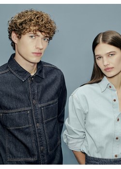 Reserved - Jeansowa koszula comfort fit - granatowy ze sklepu Reserved w kategorii Koszule męskie - zdjęcie 189255507