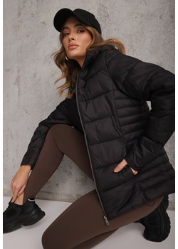 Czarna Pikowana Kurtka Przejściowa z Kapturem Learithra ze sklepu renee.pl w kategorii Kurtki damskie - zdjęcie 189255565