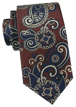 Krawat Męski - Angelo di Monti - Brąz, Duży Wzór Paisley KRADM2253 ze sklepu JegoSzafa.pl w kategorii Krawaty - zdjęcie 189255709