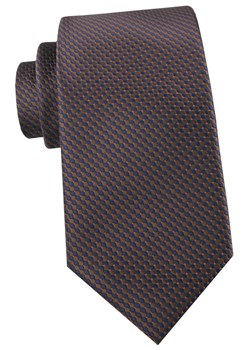 Krawat Męski - Angelo di Monti - Mikrowzór, Brąz z Granatem KRADM2274 ze sklepu JegoSzafa.pl w kategorii Krawaty - zdjęcie 189255889