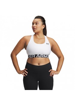 Biustonosz treningowy Under Armour UA Hg Authentics Mid Branded - biały ze sklepu Sportstylestory.com w kategorii Biustonosze - zdjęcie 189255958