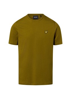 Lyle & Scott T-shirt męski Mężczyźni Dżersej oliwkowy jednolity ze sklepu vangraaf w kategorii T-shirty męskie - zdjęcie 189257646