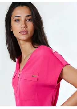 Mohito - Fuksjowa bluzka z wiskozy - mocny różowy ze sklepu Mohito w kategorii Bluzki damskie - zdjęcie 189257888