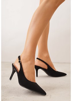 Czarne Sandały na Szpilce z Odkrytą Piętą Nevilianae ze sklepu born2be.pl w kategorii Czółenka - zdjęcie 189258869