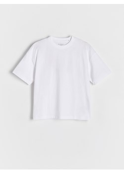 Reserved - Gładki t-shirt basic - biały ze sklepu Reserved w kategorii T-shirty chłopięce - zdjęcie 189259008