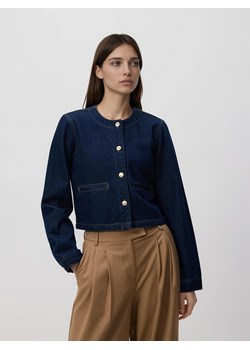 Reserved - Jeansowa marynarka - granatowy ze sklepu Reserved w kategorii Marynarki damskie - zdjęcie 189259066