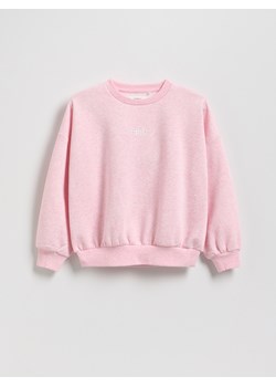 Reserved - Bluza z haftowanym napisem - różowy ze sklepu Reserved w kategorii Bluzy dziewczęce - zdjęcie 189259135