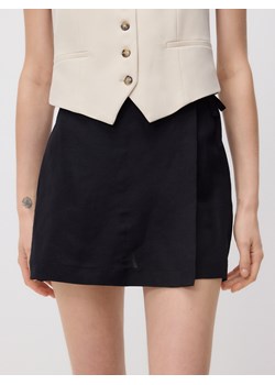 Reserved - Spódnico-szorty z lnem - czarny ze sklepu Reserved w kategorii Szorty - zdjęcie 189259635