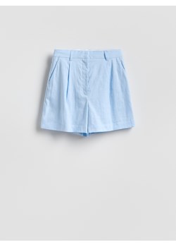 Reserved - Lniane szorty - jasnoniebieski ze sklepu Reserved w kategorii Szorty - zdjęcie 189259815