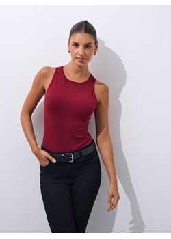 Mohito - Bordowe body z bawełną - kasztanowy ze sklepu Mohito w kategorii Bluzki damskie - zdjęcie 189261116