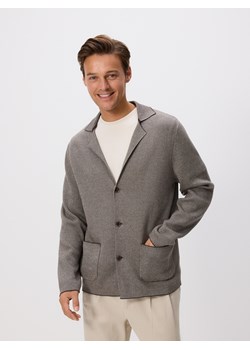 Reserved - Kardigan z kołnierzem - ciemnobrązowy ze sklepu Reserved w kategorii Swetry męskie - zdjęcie 189261739