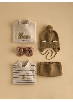 Reserved - Longsleeve ze stójką - beżowy ze sklepu Reserved w kategorii T-shirty chłopięce - zdjęcie 189261825